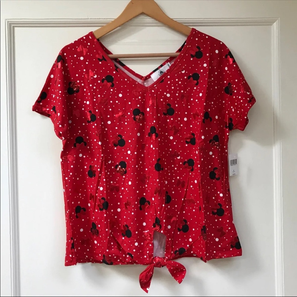Disney Minnie Mouse Front Tie Shirt